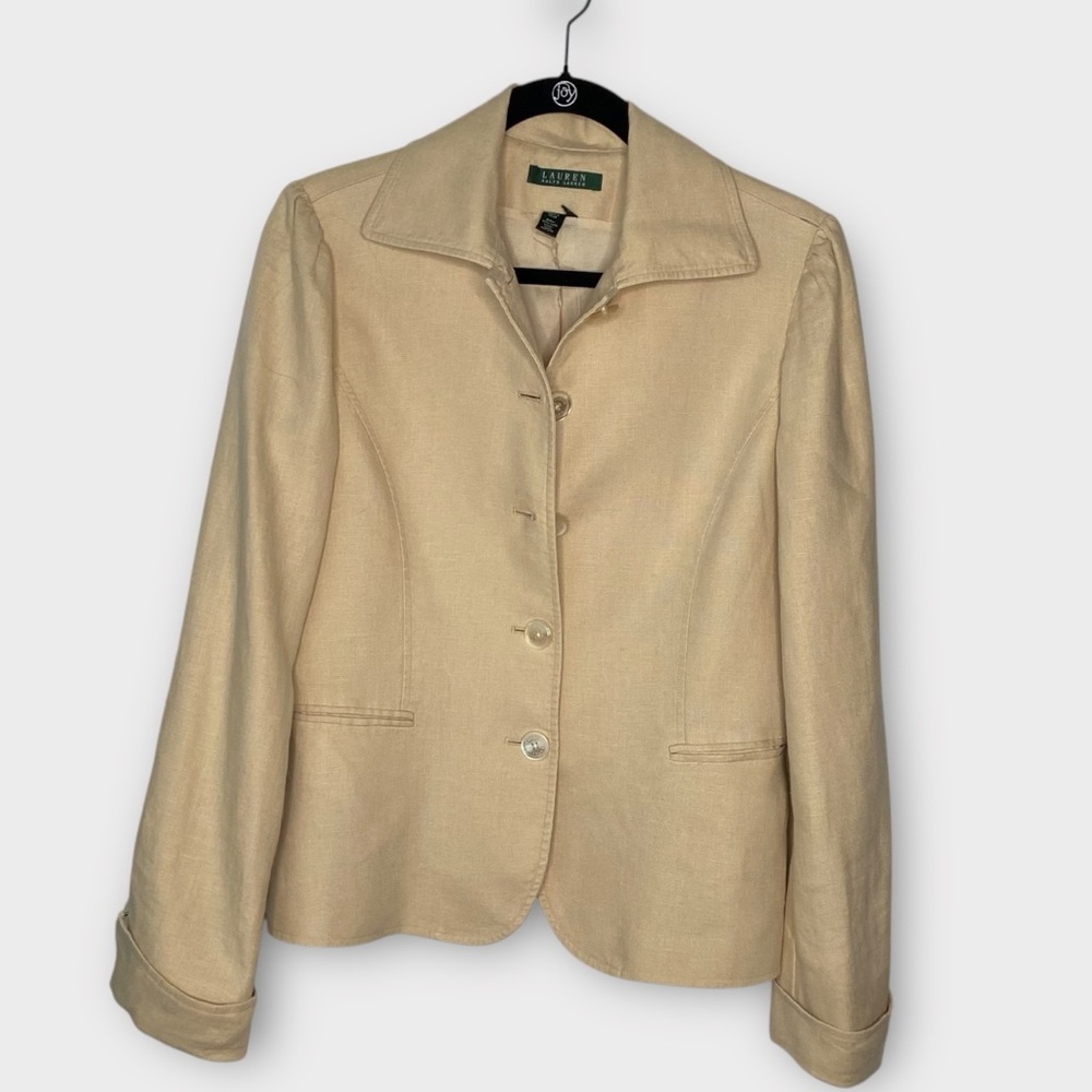 Lauren by Ralph Lauren linen jacket,‎ EUC, size 10